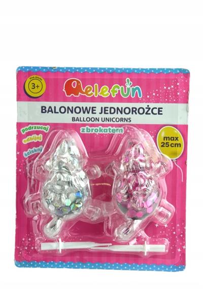 ELEFUN BALONOWE JEDNOROŻCE Z BROKATEM