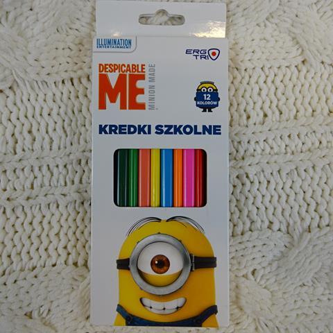 KREDKI SZKOLNE 12 KOLORÓW. MINIONKI