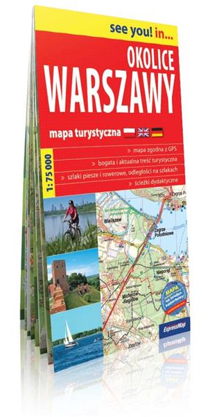 OKOLICE WARSZAWY; PAPIEROWA MAPA TURYSTYCZNA 1:75