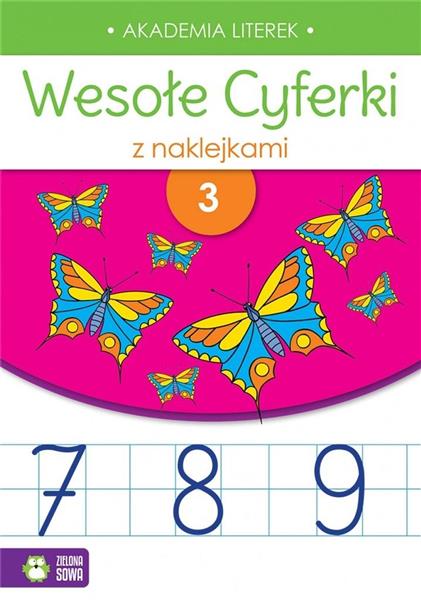 WESOŁE CYFERKI Z NAKLEJKAMI. ZESZYT 3.