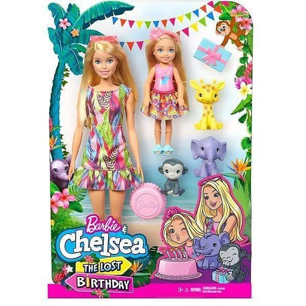 MATTEL BARBIE CHELSEA ZESTAW URODZINOWY + ZWIERZĄT