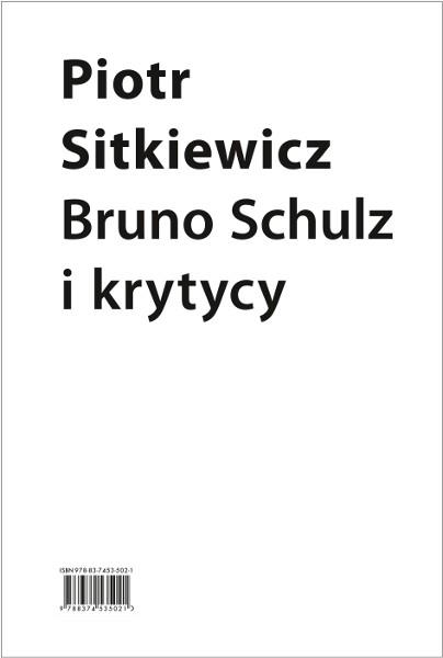 BRUNO SCHULZ I KRYTYCY. RECEPCJA TWÓRCZOŚCI BRUNON