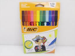 FLAMASTRY MAZAKI PISAKI BIC 12 KOLORÓW