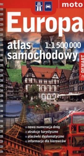 EUROPA - ATLAS SAMOCHODOWY 1:4 000 000/1:1 500 000