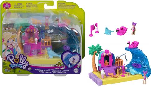 Polly Pocket.Wakacyjny zestaw. Słoneczna plaża