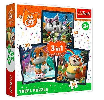Trefl, puzzle, Poznaj urocze kociaki, 20/36/50 el.