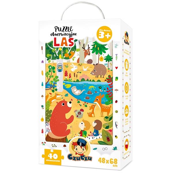 CZUCZU. PUZZLE OBSERWACYJNE 40 ELEMENTÓW. LAS
