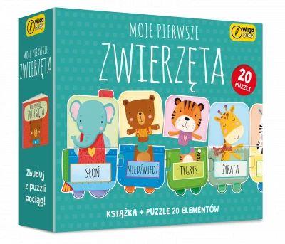 Moje pierwsze zwierzęta. Puzzle + książka