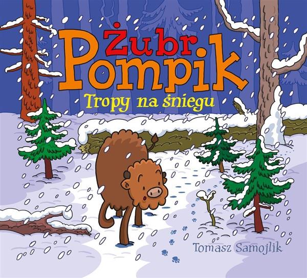 TROPY NA ŚNIEGU ŻUBR POMPIK