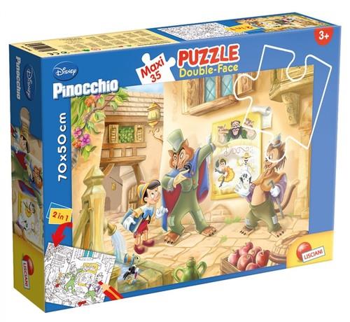 PINOKIO. PUZZLE DWUSTRONNE, MAXI, 35 ELEMENTÓW