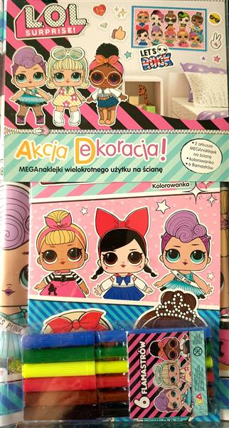 AKCJA DEKORACJA LOL L.O.L SUPRISE WIELKI NAKLEJKI