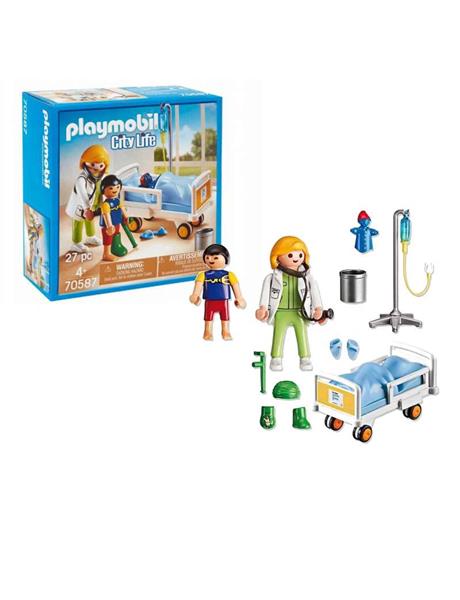 KLOCKI PLAYMOBIL CITY LIFE 70587 LEKARZ 27 EL.