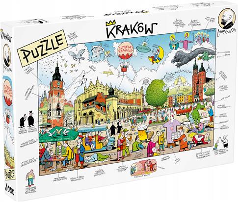MDR, puzzle, rys. Andrzej Mleczko, Kraków, 1000 el