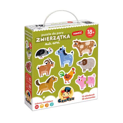CZUCZU. PUZZLE DO PARY. ZWIERZĄTKA NA WSI
