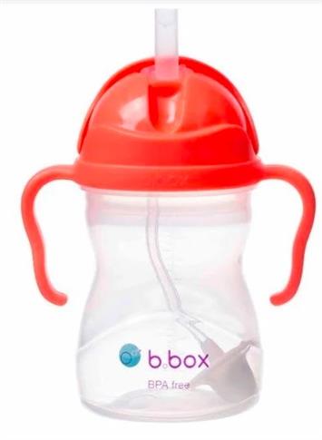 B.Box, Bidon ze słomką, Arbuzowy, 240 ml