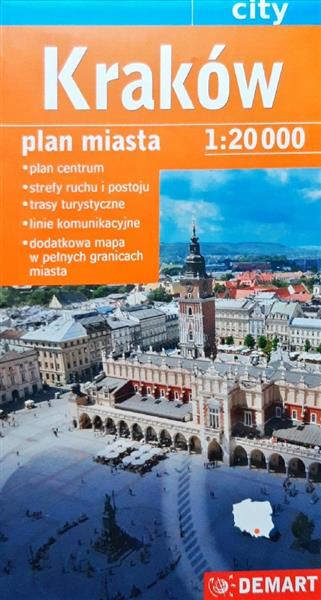 KRAKÓW. PLAN MIASTA, 1:20 000