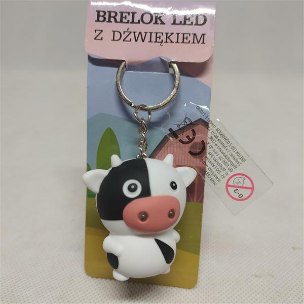 BRELOK LED Z DŹWIĘKIEM - KRÓWKA