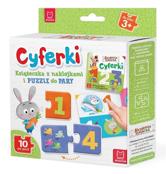 CYFERKI. KSIĄŻECZKA + PUZZLE DO PARY