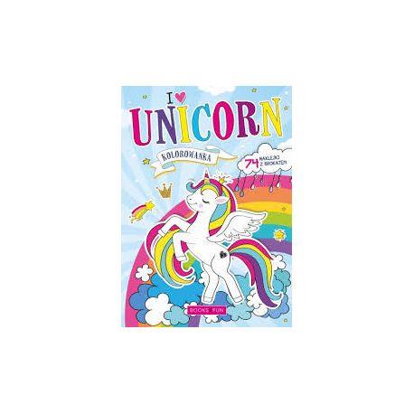 UNICORN KOLOROWANKA 74 NAKLEJKI Z BROKATEM