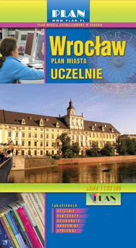 WROCŁAW - UCZELNIE - PLAN MIASTA
