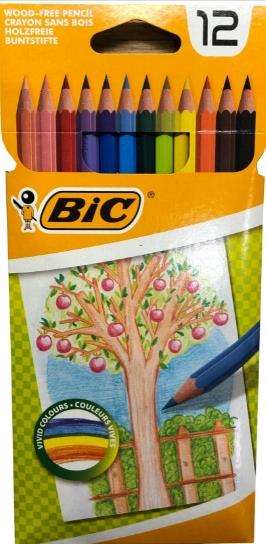 KREDKI BIC EVOLUTION BEZDRZEWNE NIEŁAMLIWE 12 KOL