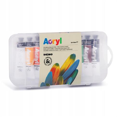 Farby akrylowe zestaw PRIMO 10x18ml