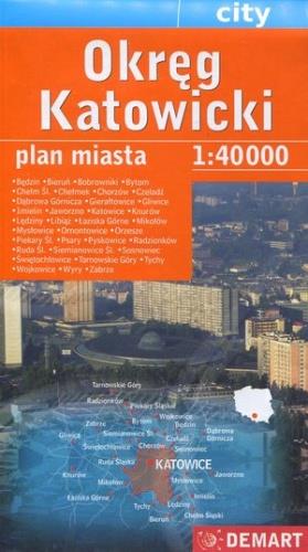 OKRĘG KATOWICKI. PLAN MIASTA W SKALI 1:40 000