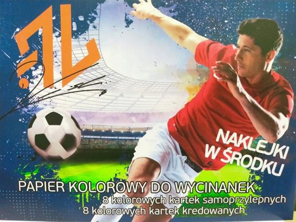 PAPIER KOLOROWY DO WYCINANEK LEWANDOWSKI NAKLEJKI