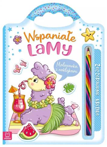 Wspaniałe lamy. Malowanka z naklejkami. Zaczarowan