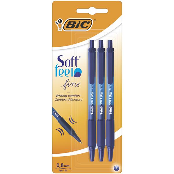 DŁUGOPIS BIC SOFT FEEL 3 SZT.