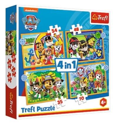 Puzzle 4w1. Wakacyjny Psi Patrol