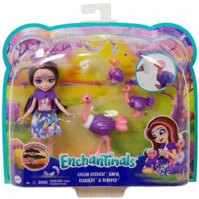 Enchantimals. GJX43 Rodzina strusi