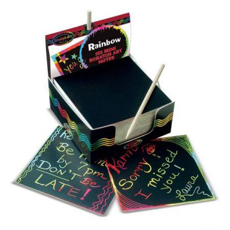 Zdrapki holograficzne tęczowe Mini Scratch Art Not