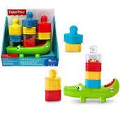 FISHER-PRICE KROKODYLEK + KLOCKI DO UKŁADANIA DRG3