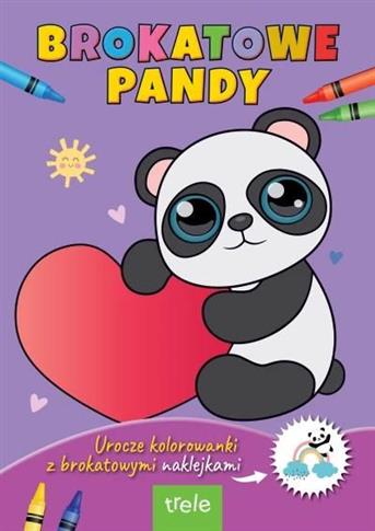 Urocze brokatowe kolorowanki z naklejkami. Brokato