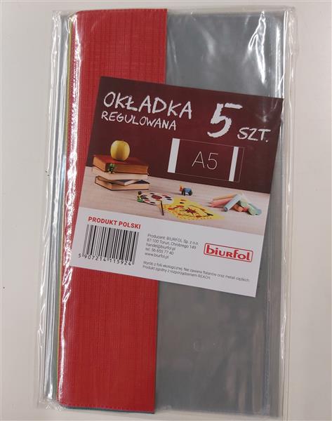 OKŁADKA REGULOWANA 5SZT; A5