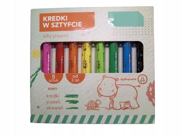 KREDKI W SZTYFCIE ZESTAW KREDEK 8 SZT.