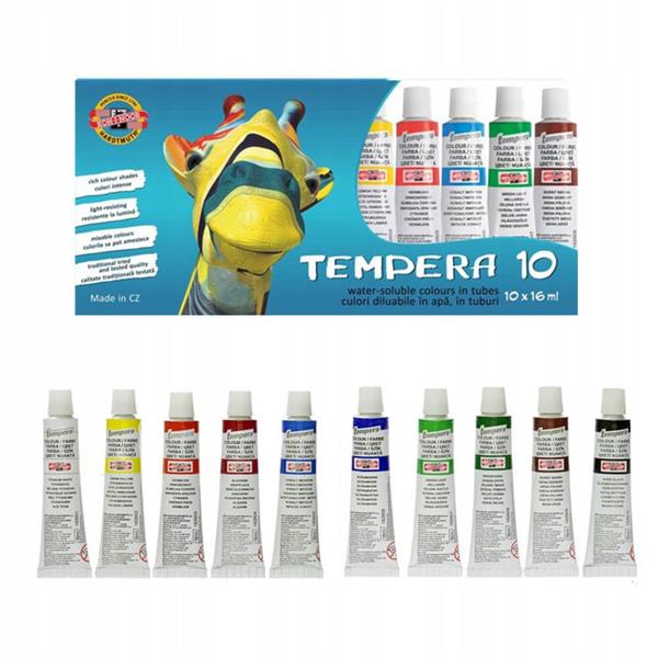 FARBY TEMPEROWE KOH-I-NOOR 10 SZT. X 16 ML