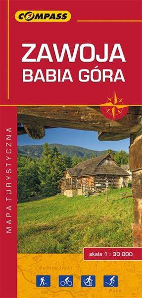 ZAWOJA, BABIA GÓRA. MAPA TURYSTYCZNA W SKALI 1:30