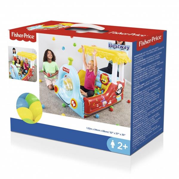DMUCHANY POCIĄG FISHER PRICE Z PIŁKAMI