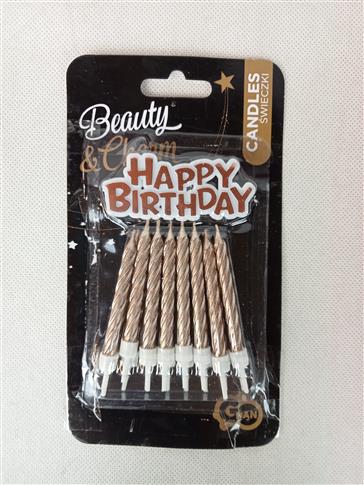 Świeczki Beauty&Charm urodzinowe Happy Birthday