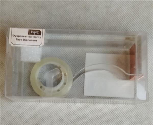 DYSPENSER ZAKLEJARKA PLASTIKOWA DO TAŚMY + TAŚMA