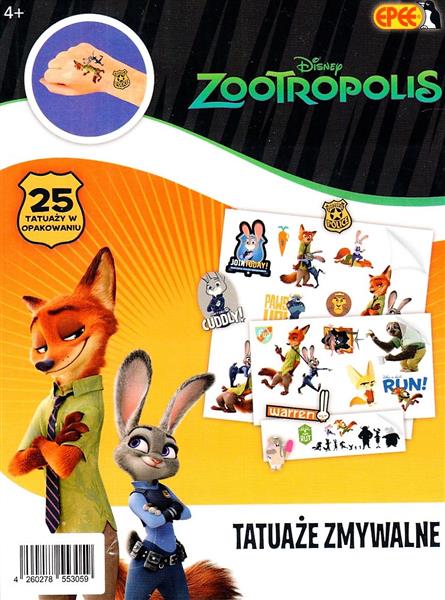 TATUAŻE ZMYWALNE. ZWIERZOGRÓD