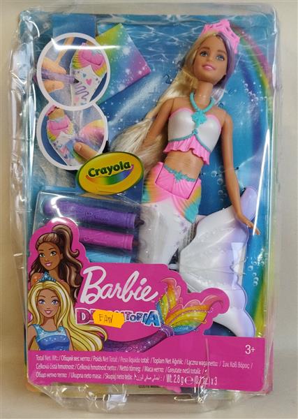 BARBIE LALKA DREAMTOPIA SYRENKA KOLOROWA MAGIA