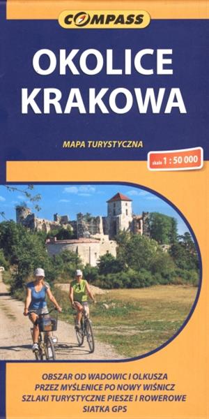 OKOLICE KRAKOWA MAPA TURYSTYCZNA 1:50 000