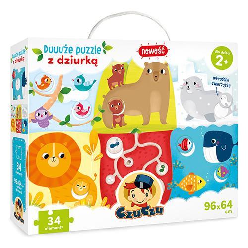 DUŻE PUZZLE Z DZIURKĄ 2+