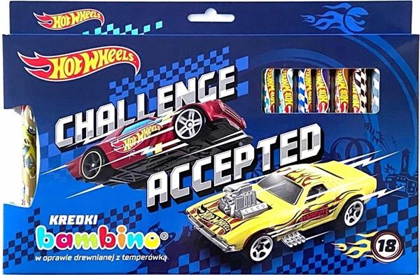 KREDKI BAMBINO 18 SZT HOT WHEELS + TEMPERÓWKA