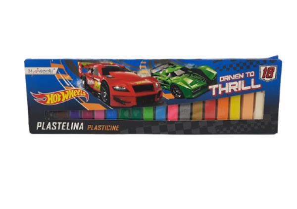 BAMBINO PLASTELINA KWADRATOWA 18 KOL HOT WHEELS