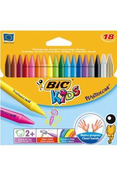 BIC KREDKI ŚWIECOWE PLASTIDECOR 18 KOLORÓW