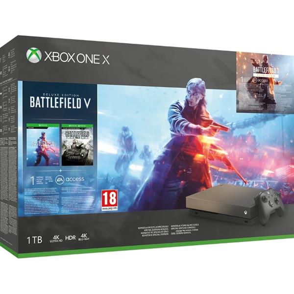 KONSOLA MICROSOFT XBOX ONE X, 1 TB + BATTLEFIELD..